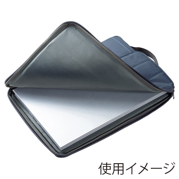 サンワサプライ カジュアルPCインナーケース 13.3型ワイド ネイビー IN-CA13NV 1個（ご注文単位1個）【直送品】