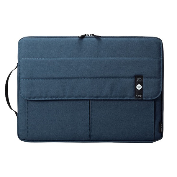 サンワサプライ カジュアルPCインナーケース 13.3型ワイド ネイビー IN-CA13NV 1個（ご注文単位1個）【直送品】