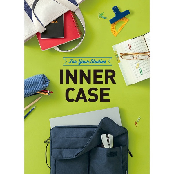 サンワサプライ カジュアルPCインナーケース 13.3型ワイド ネイビー IN-CA13NV 1個（ご注文単位1個）【直送品】