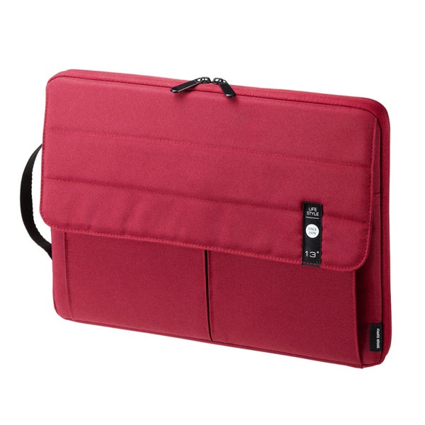 サンワサプライ カジュアルPCインナーケース 13.3型ワイド レッド IN-CA13R 1個（ご注文単位1個）【直送品】