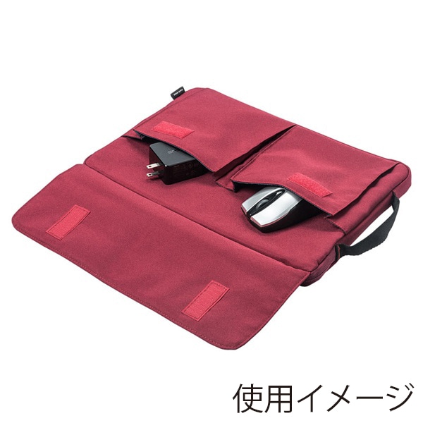 サンワサプライ カジュアルPCインナーケース 13.3型ワイド レッド IN-CA13R 1個（ご注文単位1個）【直送品】