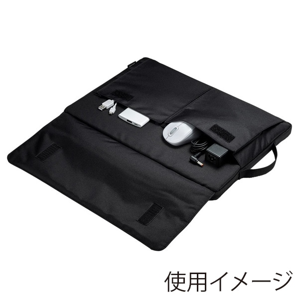 サンワサプライ カジュアルPCインナーケース 15.6型ワイド ブラック IN-CA15BK 1個（ご注文単位1個）【直送品】