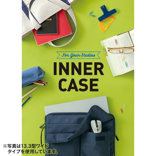サンワサプライ カジュアルPCインナーケース 15.6型ワイド ネイビー IN-CA15NV 1個（ご注文単位1個）【直送品】