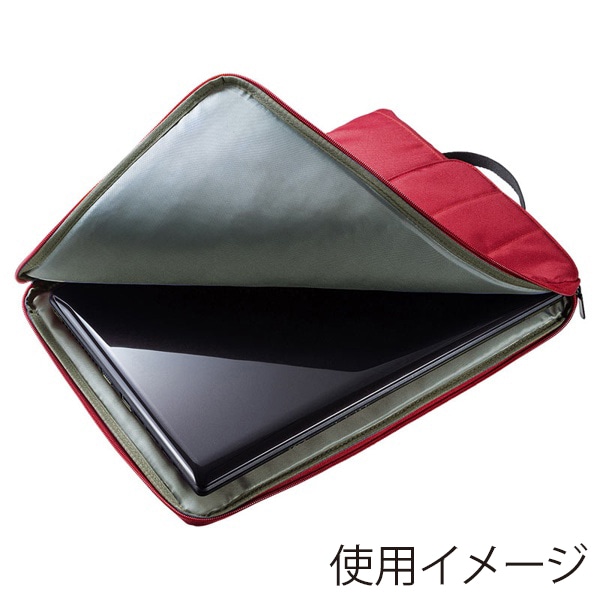 サンワサプライ カジュアルPCインナーケース 15.6型ワイド レッド IN-CA15R 1個（ご注文単位1個）【直送品】