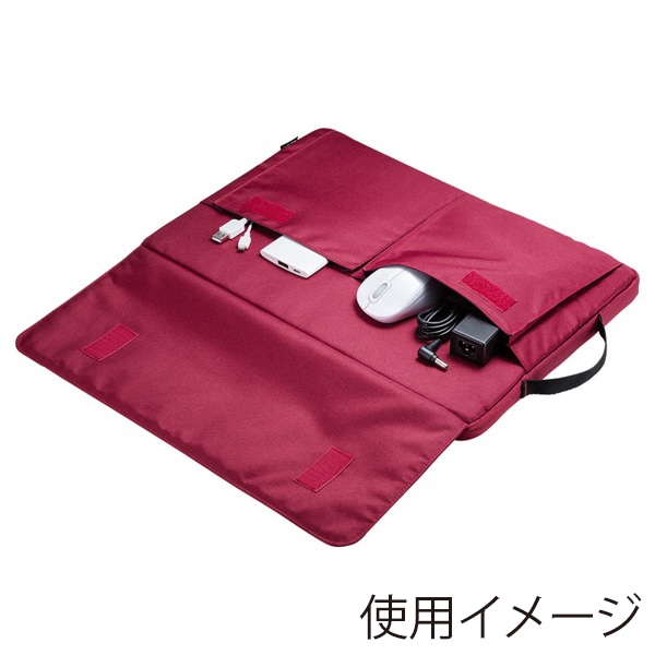 サンワサプライ カジュアルPCインナーケース 15.6型ワイド レッド IN-CA15R 1個（ご注文単位1個）【直送品】