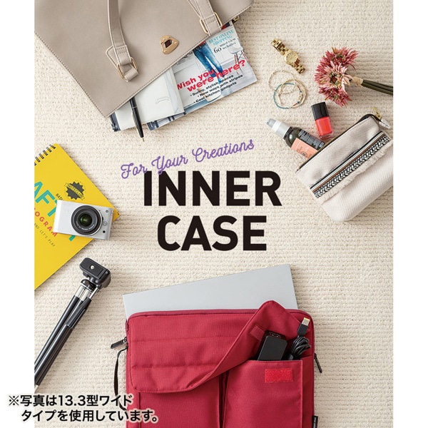 サンワサプライ カジュアルPCインナーケース 15.6型ワイド レッド IN-CA15R 1個（ご注文単位1個）【直送品】