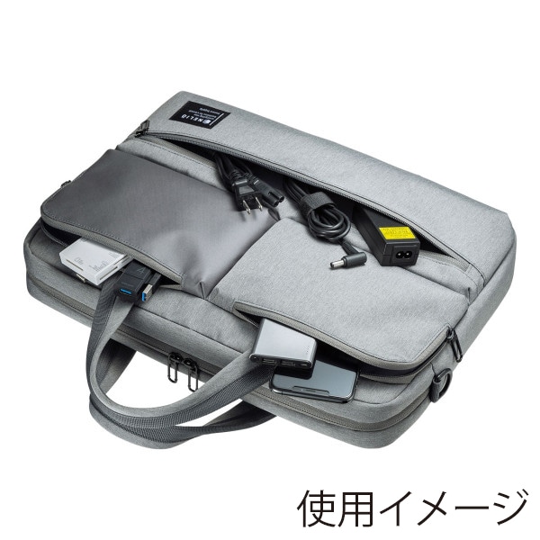 サンワサプライ カジュアルPCバッグ BAG-CA10GY 1個(ご注文単位1個)【直送品】