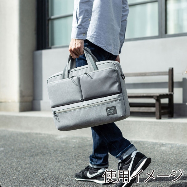 サンワサプライ カジュアルPCバッグ BAG-CA10GY 1個(ご注文単位1個)【直送品】