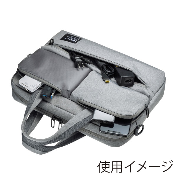サンワサプライ カジュアルPCバッグ BAG-CA11GY 1個(ご注文単位1個)【直送品】