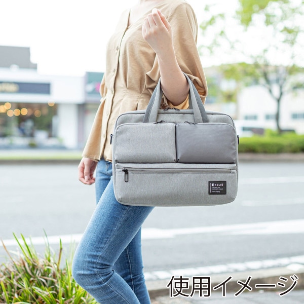 サンワサプライ カジュアルPCバッグ BAG-CA11GY 1個(ご注文単位1個)【直送品】