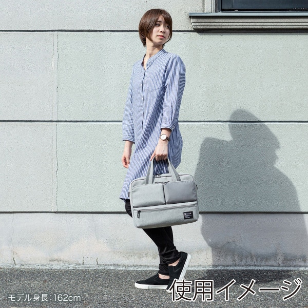 サンワサプライ カジュアルPCバッグ BAG-CA11GY 1個(ご注文単位1個)【直送品】
