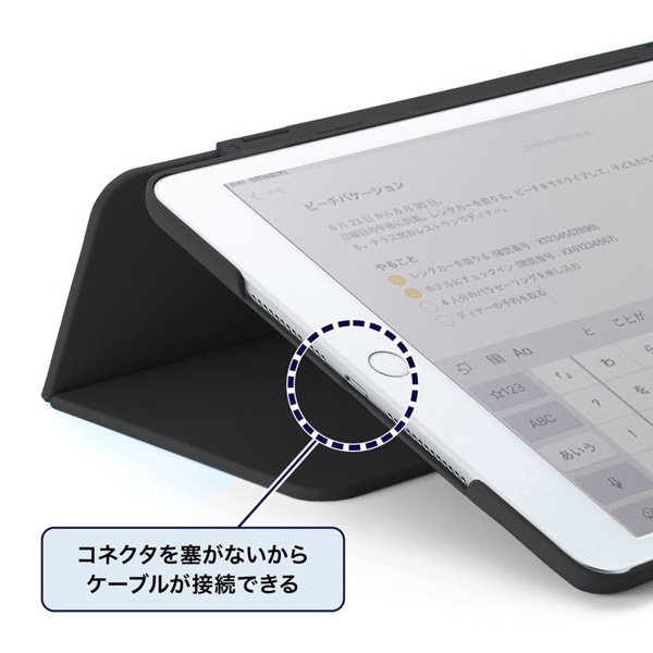サンワサプライ iPad 10.2インチ ハードケース ブラック PDA-IPAD1604BK 1個（ご注文単位1個）【直送品】