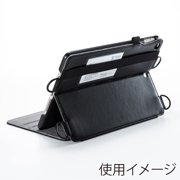 サンワサプライ iPad 10.2インチ ショルダーベルトケース スタンド機能付き PDA-IPAD1612BK 1個（ご注文単位1個）【直送品】