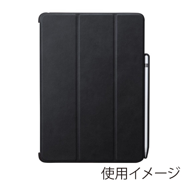 サンワサプライ iPad 10.2インチケース Apple Pencil収納ポケット付き PDA-IPAD1614BK 1個（ご注文単位1個）【直送品】