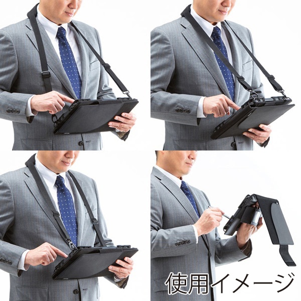 サンワサプライ 10.1型タブレットPCケース ショルダーベルト付き 背面カメラ対応 PDA-TAB4N 1個(ご注文単位1個)【直送品】