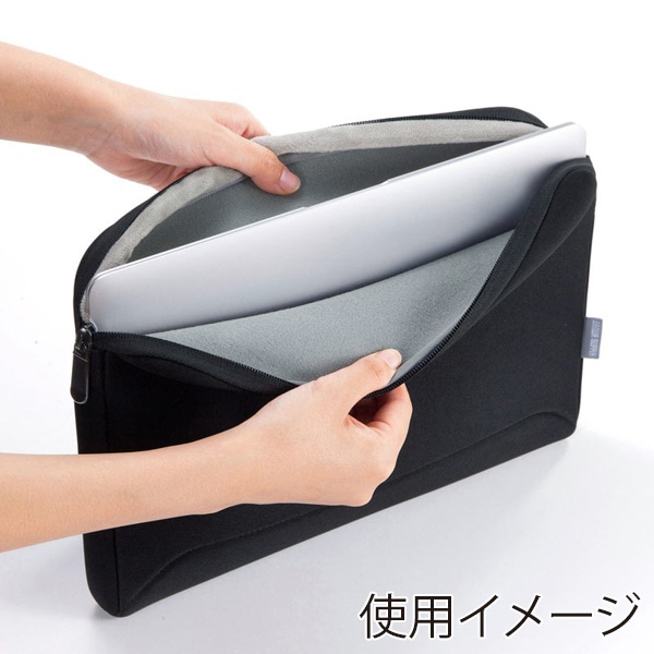 サンワサプライ MacBook用 衝撃吸収インナーケース 13.6インチ対応 IN-MACFA13BK 1個（ご注文単位1個）【直送品】