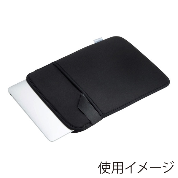 サンワサプライ MacBook用 衝撃吸収インナーケース 13.6インチ対応 スリップインタイプ IN-MACSL13BK 1個（ご注文単位1個）【直送品】