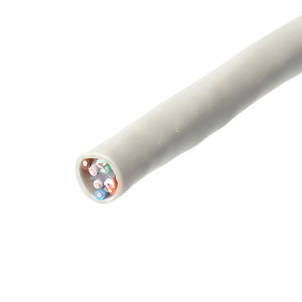 サンワサプライ UTP単線LANケーブル カテゴリ6 ケーブルのみ 100m ライトグレー KB-T6L-CB100N 1個（ご注文単位1個）【直送品】