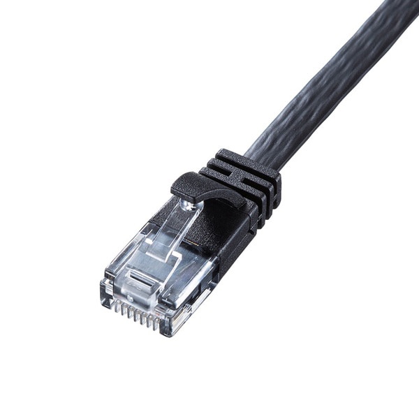 サンワサプライ 自動巻取りLANケーブル カテゴリ6A 1.5m KB-MK19BK 1個(ご注文単位1個)【直送品】