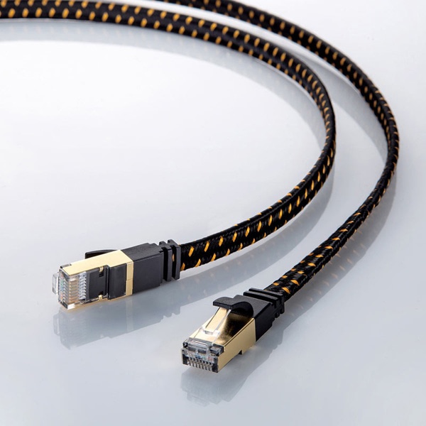 サンワサプライ メッシュフラットLANケーブル カテゴリ8 1m ブラック KB-T8MEFL-01BK 1個（ご注文単位1個）【直送品】