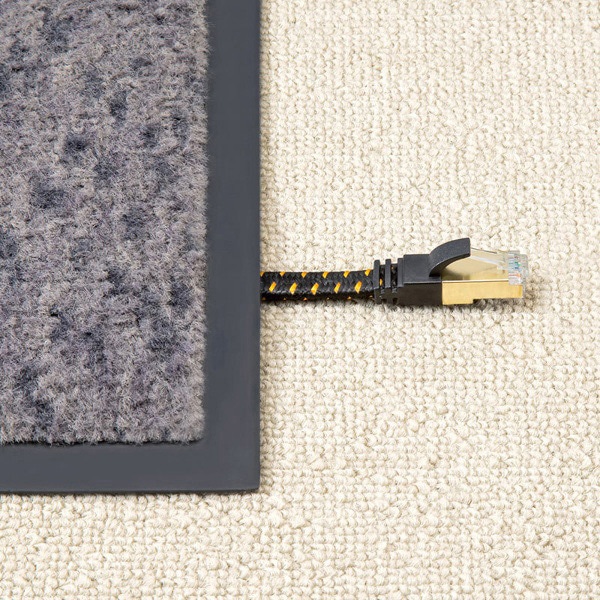 サンワサプライ メッシュフラットLANケーブル カテゴリ8 5m ブラック KB-T8MEFL-05BK 1個（ご注文単位1個）【直送品】