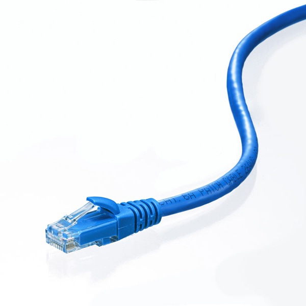 サンワサプライ より線LANケーブル カテゴリ6A 0.5m ブルー KB-T6AY-005BL 1個（ご注文単位1個）【直送品】