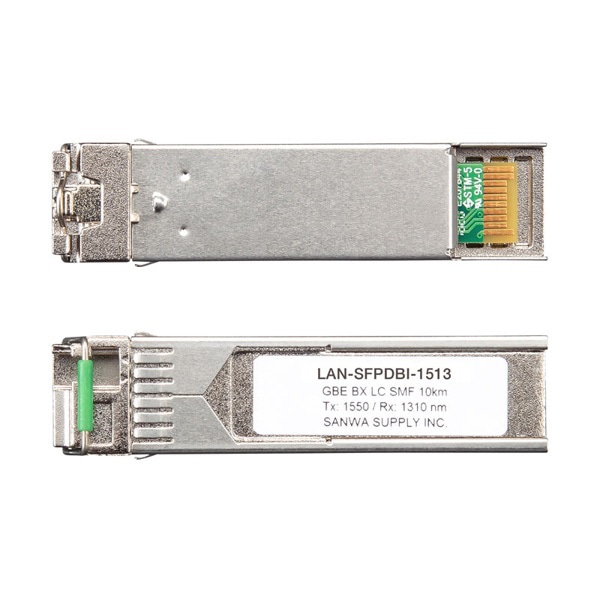 サンワサプライ BiDirectional SFPコンバータ LAN-SFPDBI-1513 1個（ご注文単位1個）【直送品】
