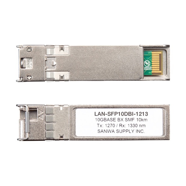サンワサプライ BiDirectional SFPコンバータ LAN-SFP10DBI-1213 1個（ご注文単位1個）【直送品】