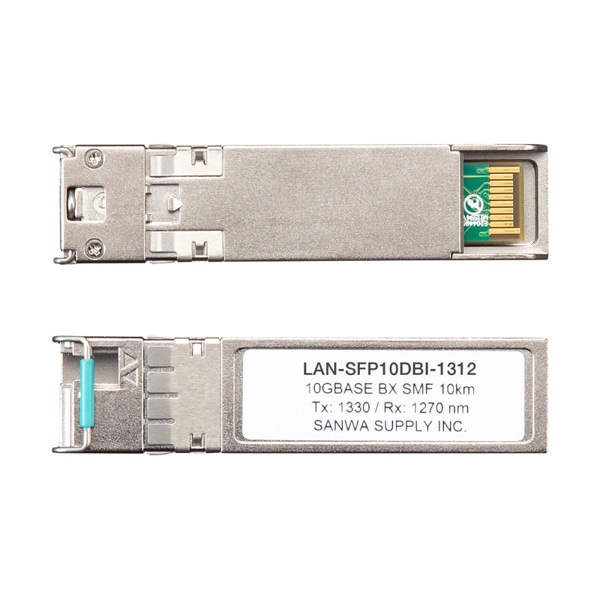 サンワサプライ BiDirectional SFPコンバータ LAN-SFP10DBI-1312 1個（ご注文単位1個）【直送品】