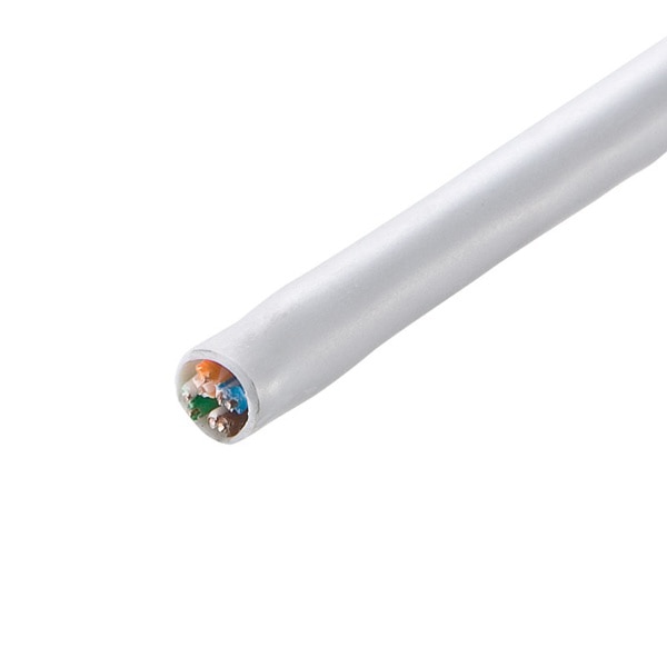 サンワサプライ 自作用UTP単線ケーブル カテゴリ5e ケーブルのみ ホワイト 300m KB-C5L-CB300WN 1個（ご注文単位1個）【直送品】