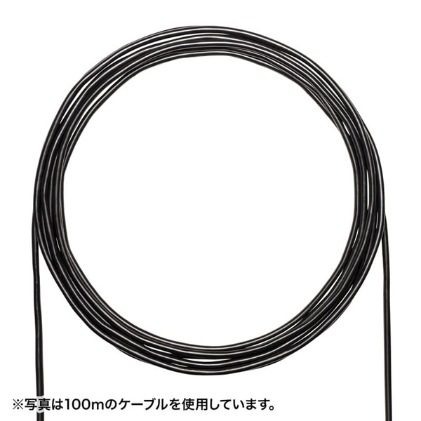 サンワサプライ 屋外用LANケーブル カテゴリ6A ケーブルのみ 300m ブラック KB-T6AAD-CB300BKN 1個（ご注文単位1個）【直送品】