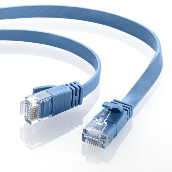 サンワサプライ フラットLANケーブル カテゴリ6A 15m ブルー KB-FL6AL-15BL 1個(ご注文単位1個)【直送品】