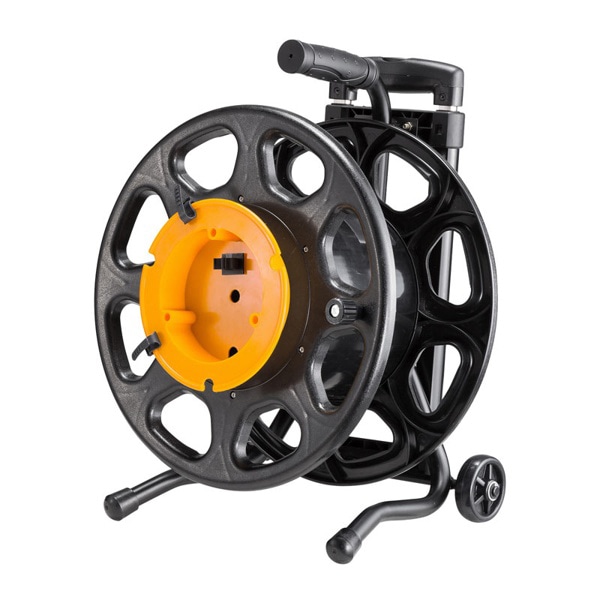 サンワサプライ ケーブルリール 伸縮ハンドル キャスター付き LAN-TL21 1個（ご注文単位1個）【直送品】