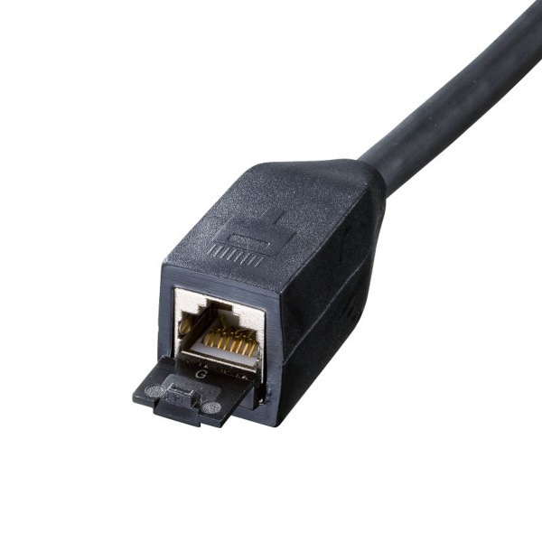 サンワサプライ 屋外用巻取り延長LANケーブル カテゴリ6A 0.2m KB-MKE21BK 1個（ご注文単位1個）【直送品】
