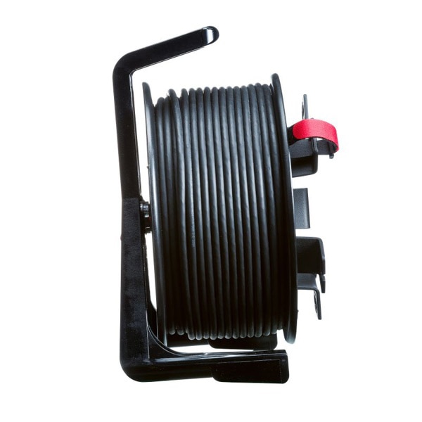 サンワサプライ 屋外用巻取り延長LANケーブル カテゴリ6A 0.2m KB-MKE21BK 1個（ご注文単位1個）【直送品】