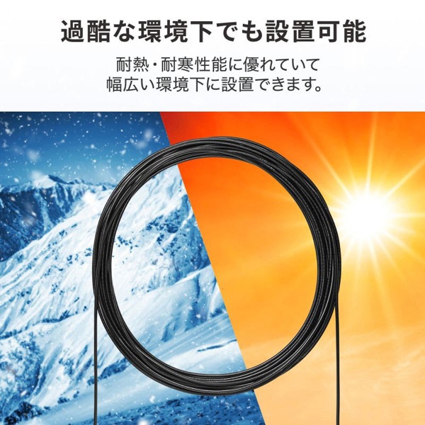 サンワサプライ 屋外用防水LANケーブル カテゴリ6A ケーブルのみ 100m ブラック KB-T6AWP-CB100BK 1個（ご注文単位1個）【直送品】