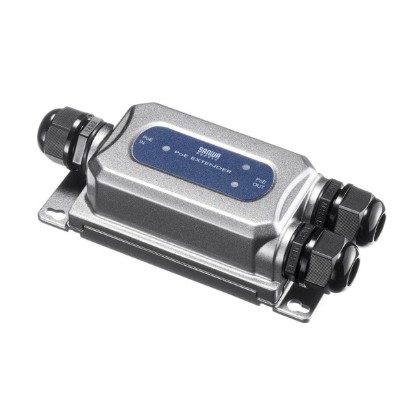 サンワサプライ PoEエクステンダー 防水対応 2分配出力 LAN-EXPOE3 1個（ご注文単位1個）【直送品】