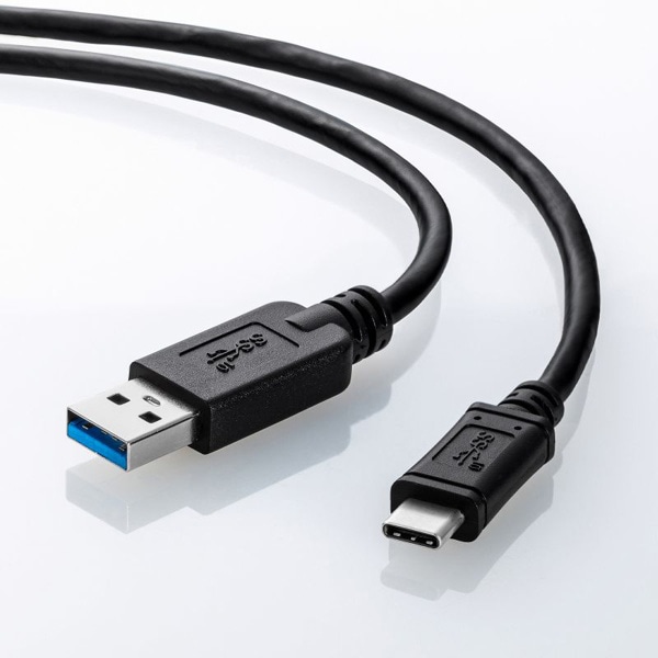 サンワサプライ USB TypeC-Aケーブル 3.1Gen2対応 1m ブラック KU31-CA10 1個（ご注文単位1個）【直送品】