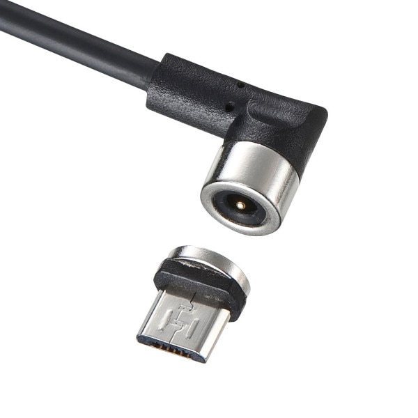 サンワサプライ 変換アダプタケーブル Magnet脱着式microUSB AD-MMG01 1個（ご注文単位1個）【直送品】