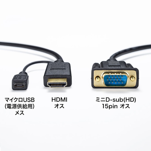 サンワサプライ HDMI-VGA 変換アダプタケーブル 2m KM-HD24V20 1個（ご注文単位1個）【直送品】