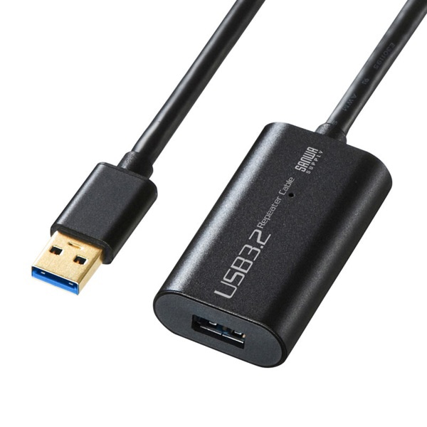 サンワサプライ アクティブリピーターケーブル USB3.2 5m延長 KB-USB-R305 1個（ご注文単位1個）【直送品】
