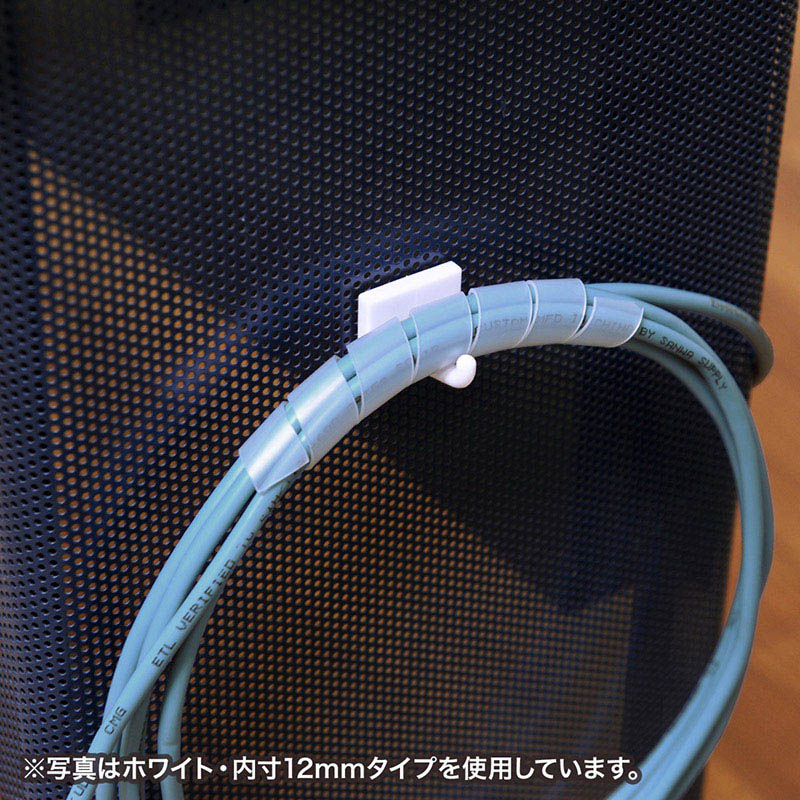 サンワサプライ ケーブルタイ スパイラル 2m巻き 内寸直径15mm ブラック CA-SP15BKN2 1個(ご注文単位1個)【直送品】