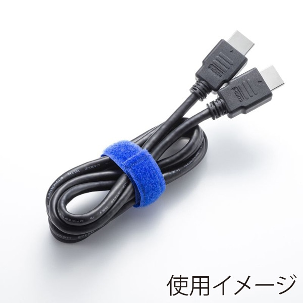 サンワサプライ ケーブルタイ 面ファスナー 3色×各2本入 CA-651CLN 1個（ご注文単位1個）【直送品】