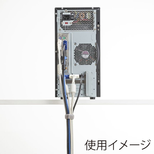 サンワサプライ ケーブルタイ 面ファスナー グレー 6本入 CA-651GYN 1個（ご注文単位1個）【直送品】