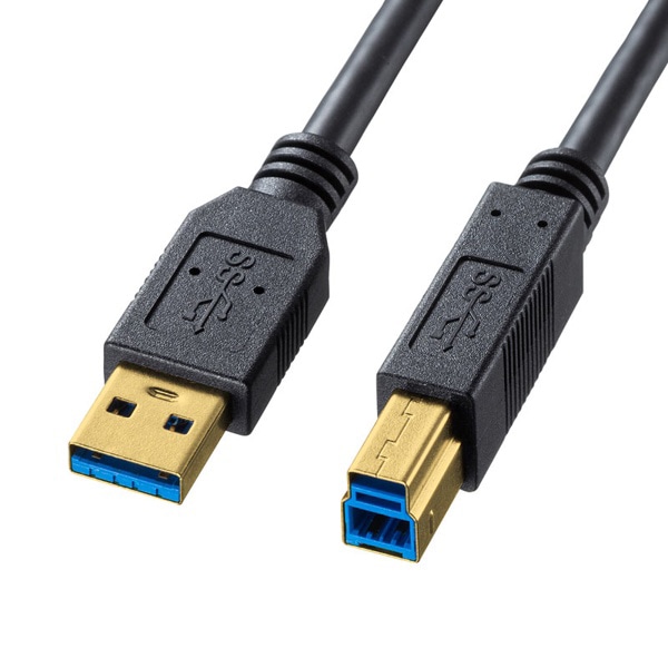 サンワサプライ USB3.0ケーブル 5Gbps対応 1m ブラック KU30-10BKK 1個（ご注文単位1個）【直送品】