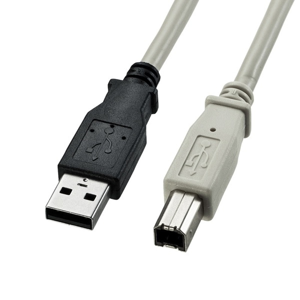 サンワサプライ USB2.0ケーブル 1m ライトグレー KU20-1K2 1個（ご注文単位1個）【直送品】