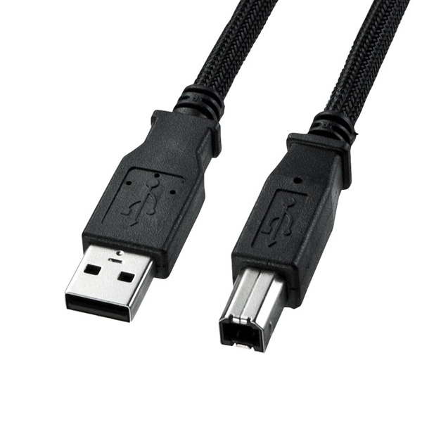 サンワサプライ ナイロンメッシュ USB2.0ケーブル 2m KU20-NM20K2 1個（ご注文単位1個）【直送品】