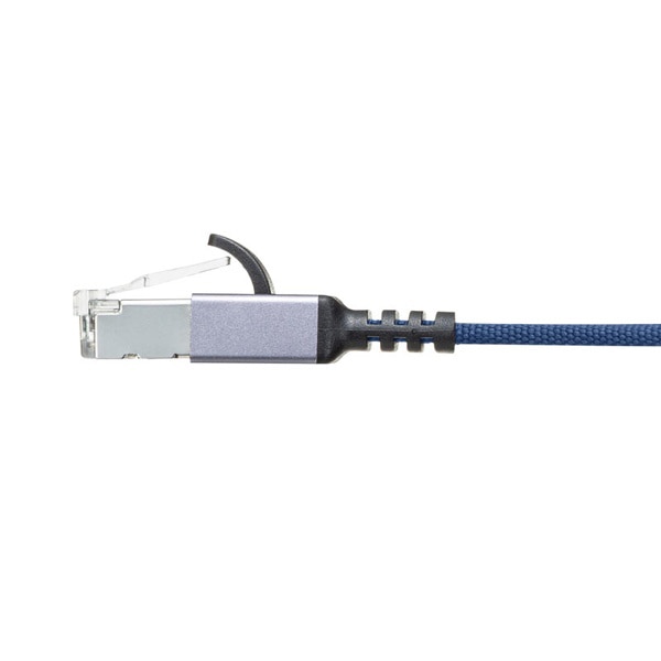 サンワサプライ メッシュフラットLANケーブル カテゴリ6A 1m ブルー KB-FL6AME-01BL 1個(ご注文単位1個)【直送品】