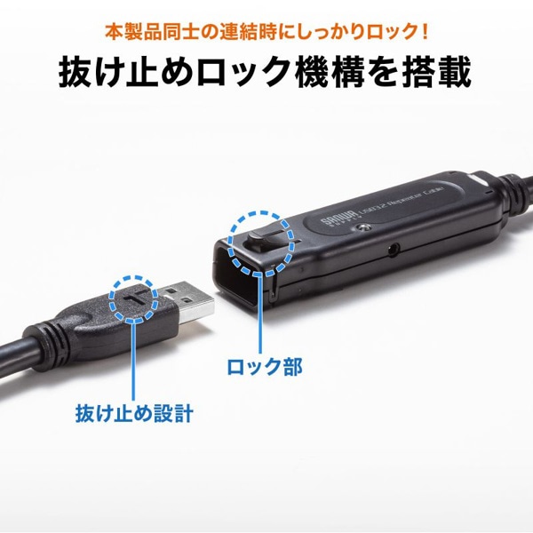サンワサプライ アクティブリピーターケーブル USB3.2 15m KB-USB-RLK315 1個（ご注文単位1個）【直送品】