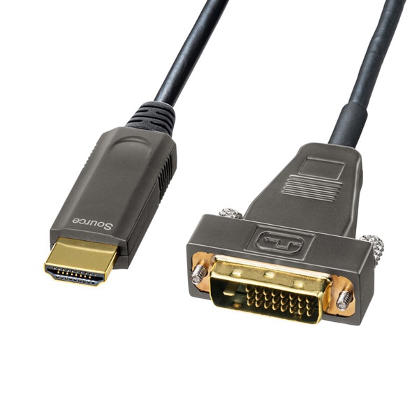 サンワサプライ HDMI-DVI AOC 光ファイバケーブル 10m KM-HD21-FB100 1個（ご注文単位1個）【直送品】